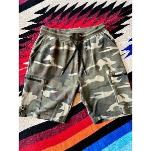 CSG Sweat Shorts Men Medium Camouflage Drawstring Cargo Large